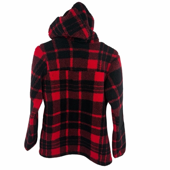 The North Face Women's Campshire 1/4 Zip Hoodie 2.0 Red Black Buffalo Plaid XS - Picture 3 of 6